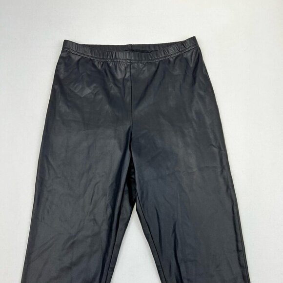 Lo Classe Couture Womens Skinny Pants Black Pull On Pleather Faux Leather XS - Picture 5 of 10